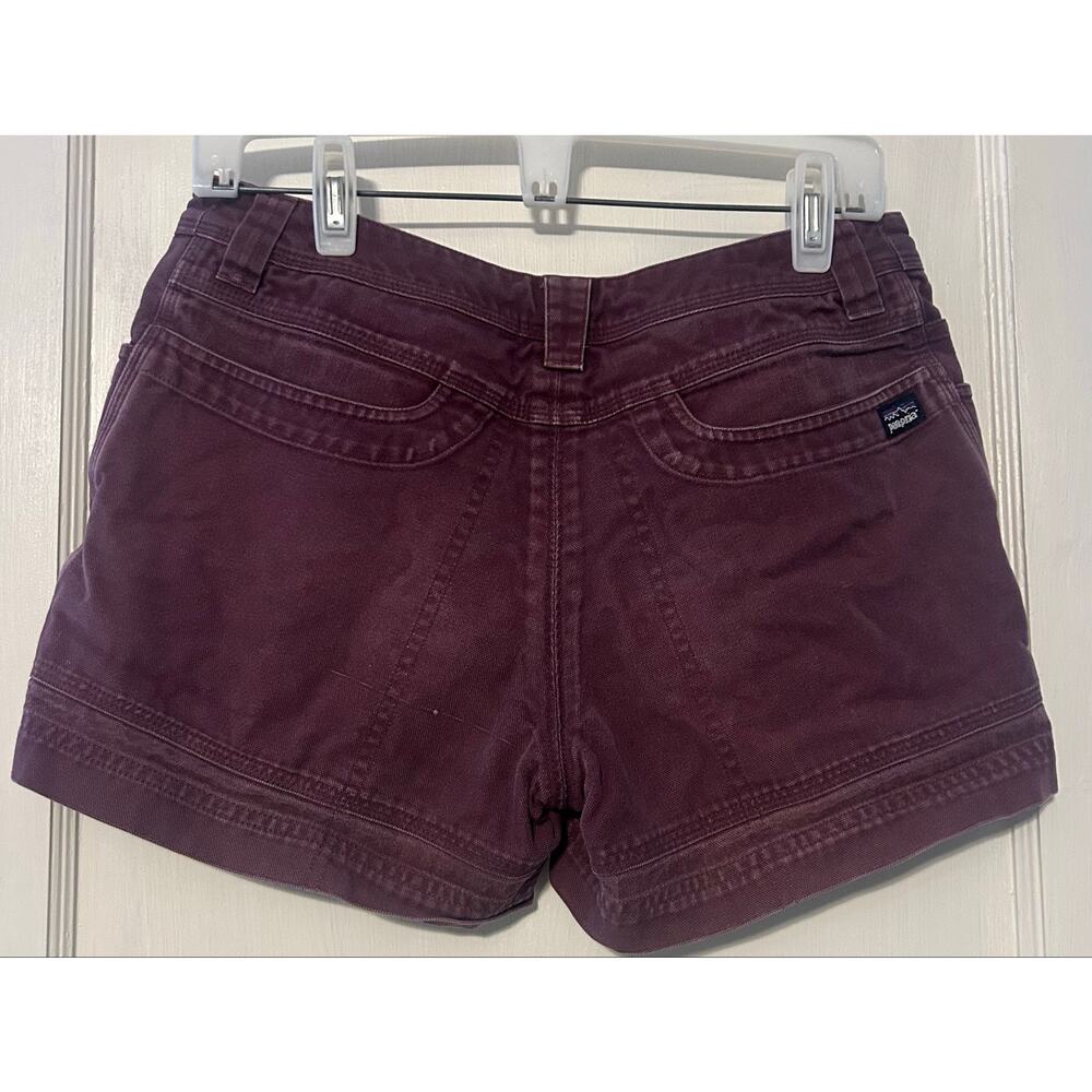 Patagonia Organic Cotton Women’s Shorts 6 Burgundy Hiking Outdoors - Picture 2 of 3